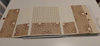 Álbum de bebé osito y luna. Scrapbooking.