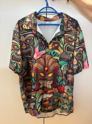 Lote 2 Camicie Stampate Tiki Hawaiane