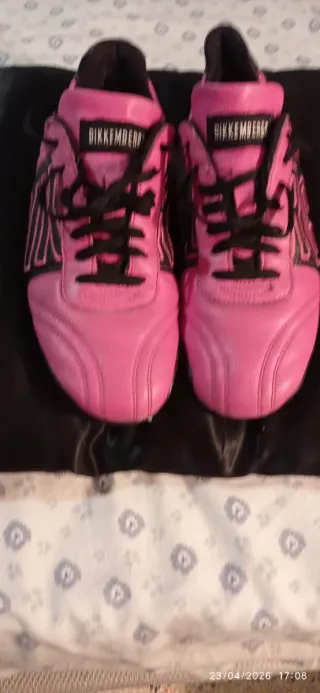 Zapatos Fútbol Bikkembergs Rosa y Negro