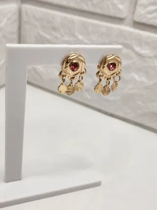 Pendientes Goldfilled Circonita Rosa Niña