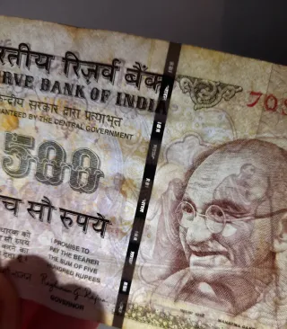 Billete India Gandhi