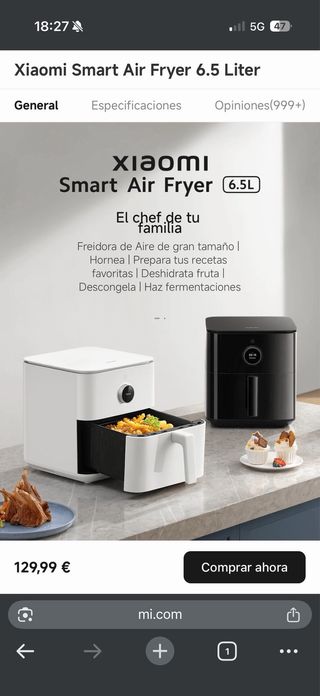 Airfryer Xiaomi 6.5L