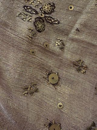 Stola donna marrone e oro