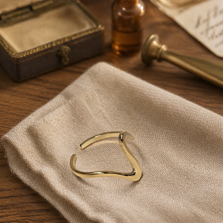 Anillo Baño Oro 14k Minimalista Ajustable