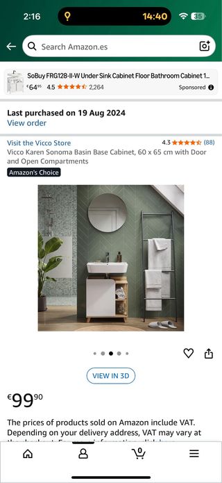 Mueble de baño blanco y madera