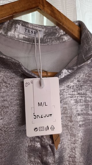 Camisa Metalizada PLATA - Tese Collection M/L