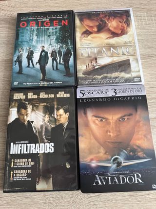 DVDs Leonardo DiCaprio: Origen, Titanic...