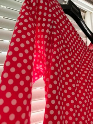 Traje de flamenca rojo y blanco talla 38