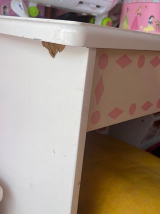 Habitacion Cama Carroza Princesa Rosa + Escritorio