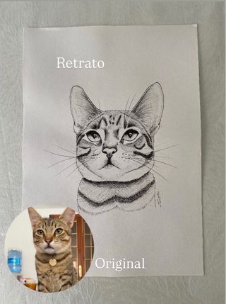 Retratos personalizados de mascotas a tinta