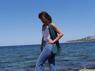 Kimono sin mangas azul petróleo