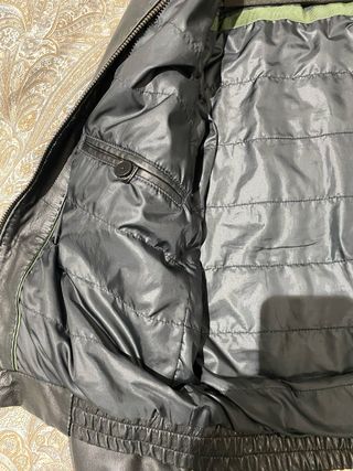 Cazadora Piel Roberto Verino Talla L Negra