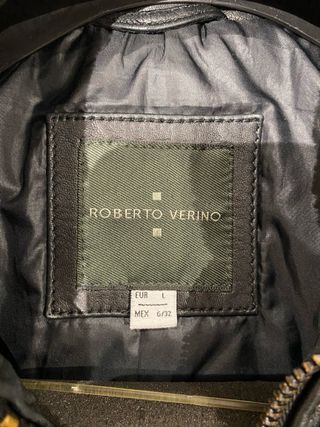 Cazadora Piel Roberto Verino Talla L Negra