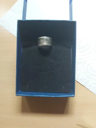 Anillo Plata Ley Hecho a Mano Talla 15.7mm