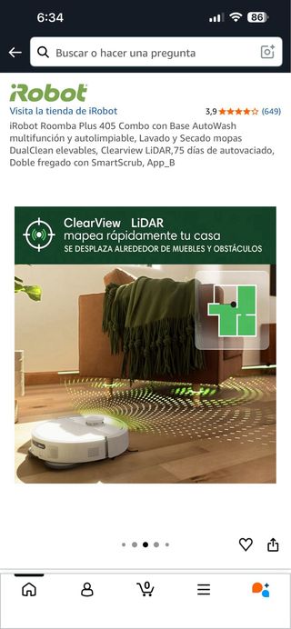 iRobot Roomba Plus 405 Combo Base AutoWash