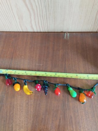 Precioso collar cuentas cristal tema fruta