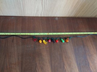 Precioso collar cuentas cristal tema fruta