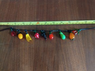 Precioso collar cuentas cristal tema fruta
