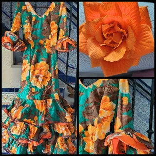 Traje de flamenca estampado floral