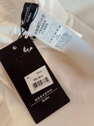 Falda Max Mara Blanca Talla S