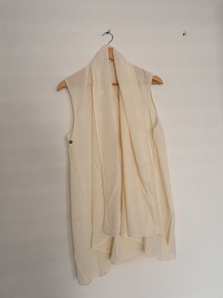 Kimono blanco sin mangas talla única