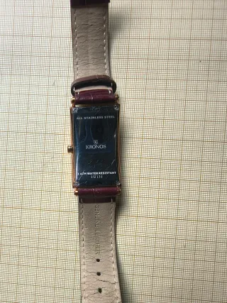 Reloj Kronos Cuarzo Dorado y Marrón