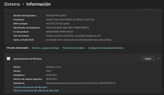 Portátil 14.1 16GB RAM 2TB SSD Intel Celeron N5095