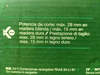 Tijeras Podar Recargable PARKSIDE 20V