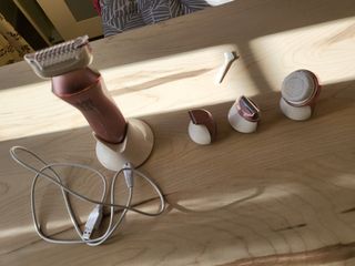 Depiladora Eléctrica VOYOX Rosa y Blanca