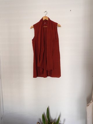 Kimono sin mangas naranja teja