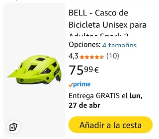 Casco Bell Spark 2   Amarillo flúor