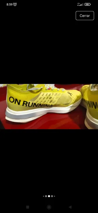 Zapatillas On Running Amarillas y Blancas