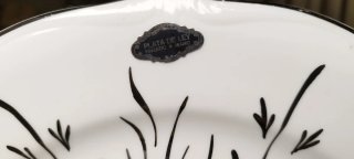 4 Antichi piatti dipinti in oro e argento