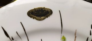 4 Antichi piatti dipinti in oro e argento