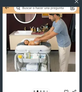 Bañera cambiador bebé sin estrenar