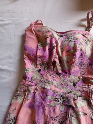 Vestido largo estampado floral