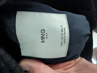 Abrigo Mango Lana/Algodón Talla M