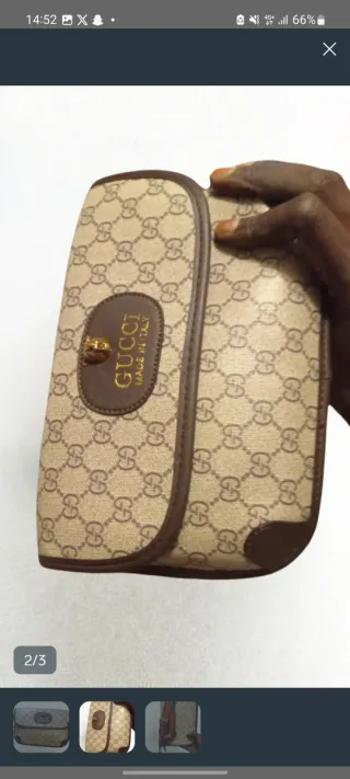 Borsa a spalla Gucci Beige