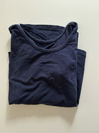 Maglia donna blu manica lunga