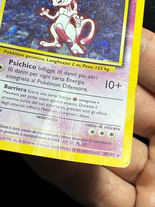 Mewtwo Set Base holo 10/102 Ita