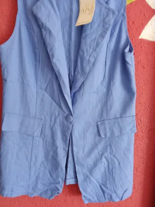 Chaleco MY STATION azul pastel talla L
