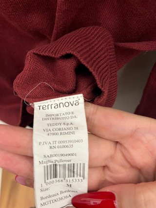 Maglione Terranova Bordeaux Taglia M