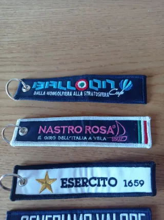 4 portachiavi tessuto Aeronautica Marina Esercito