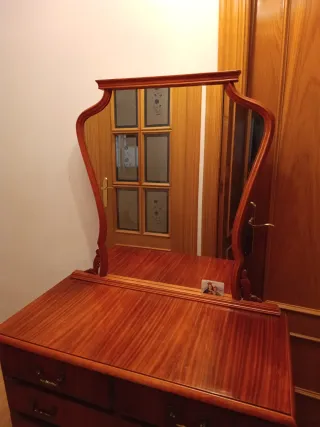 Cómoda tocador madera años 70