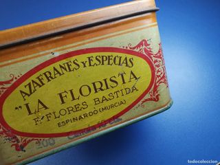 Antigua lata Azafranes y Especias La Florista