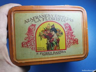 Antigua lata Azafranes y Especias La Florista