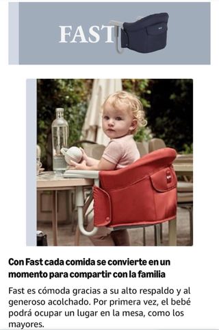 Inglesina Fast, Asiento de Mesa Plegable azul