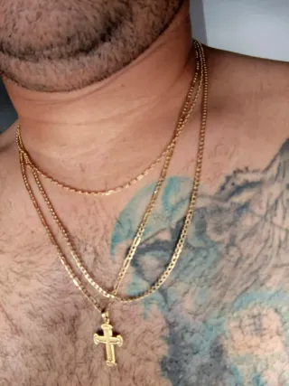 Cadenas de oro 18k 750 para hombre y dama