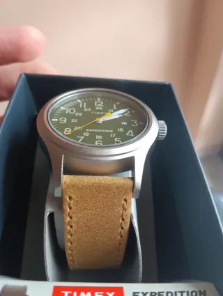 Orologio Timex Expedition Pelle Marrone/Verde