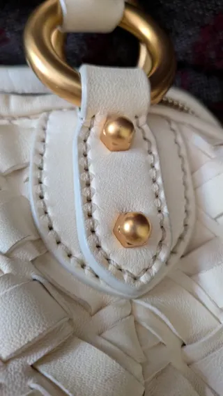 Borsa Miu Miu Beige Pelle Intrecciata